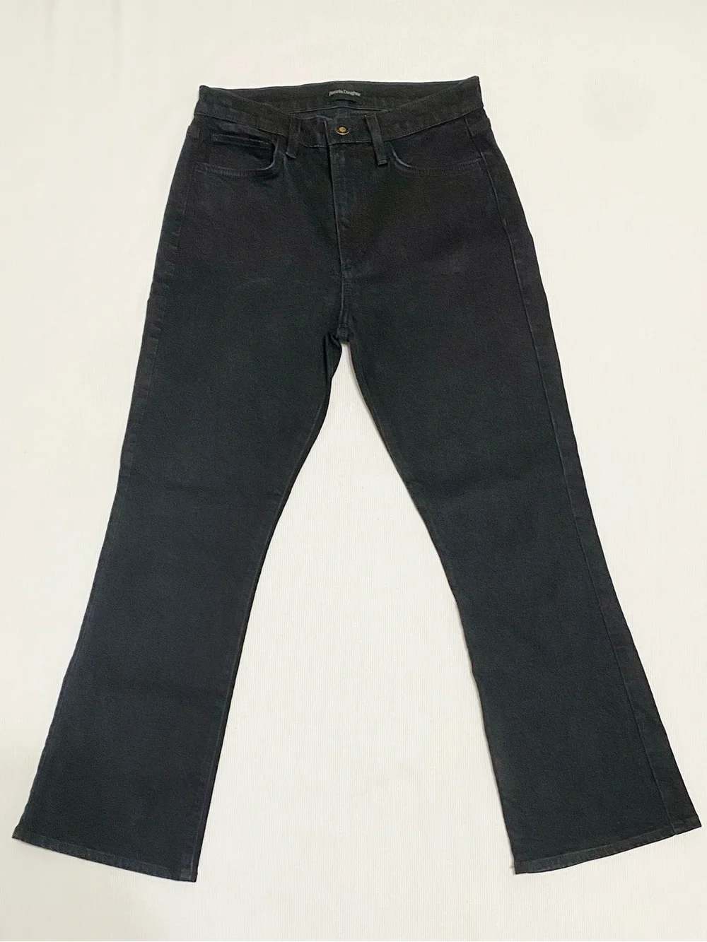 Favorite Daughter The Erin Crop Boot Kyoto Black Jeans - Picture 1 of 6
